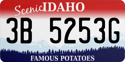 ID license plate 3B5253G