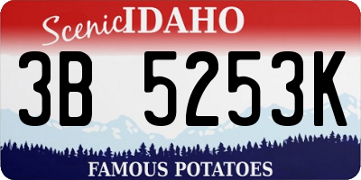 ID license plate 3B5253K