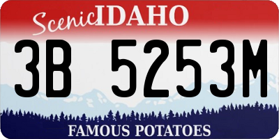 ID license plate 3B5253M
