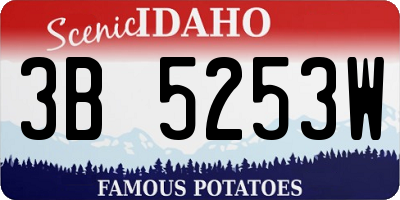 ID license plate 3B5253W