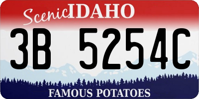 ID license plate 3B5254C