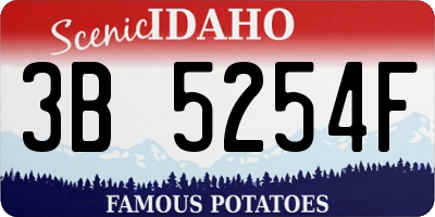 ID license plate 3B5254F