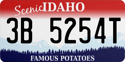 ID license plate 3B5254T