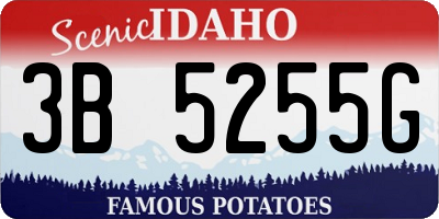 ID license plate 3B5255G