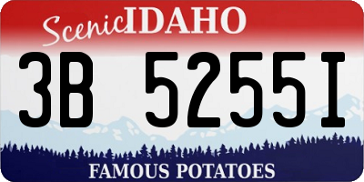 ID license plate 3B5255I