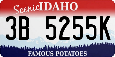 ID license plate 3B5255K
