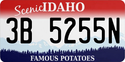 ID license plate 3B5255N