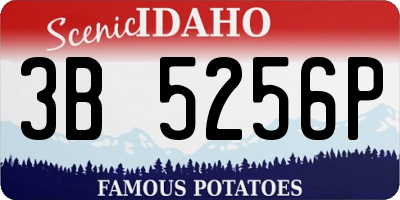 ID license plate 3B5256P