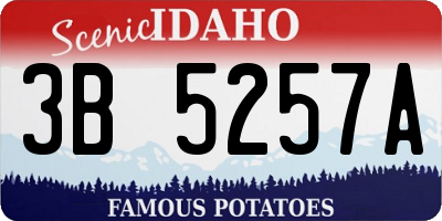 ID license plate 3B5257A