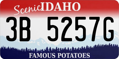 ID license plate 3B5257G