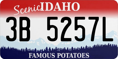 ID license plate 3B5257L
