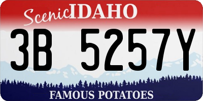 ID license plate 3B5257Y