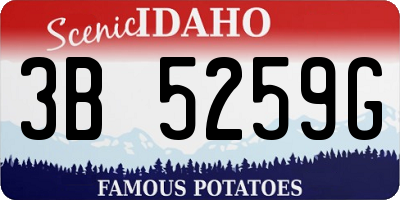 ID license plate 3B5259G