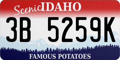 ID license plate 3B5259K