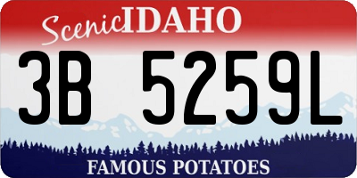 ID license plate 3B5259L