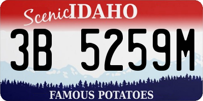ID license plate 3B5259M