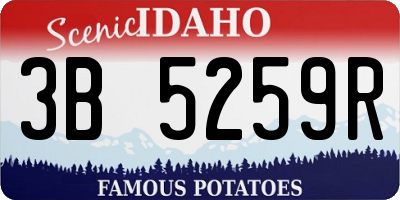 ID license plate 3B5259R