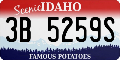 ID license plate 3B5259S
