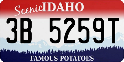 ID license plate 3B5259T