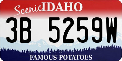 ID license plate 3B5259W