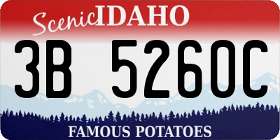ID license plate 3B5260C