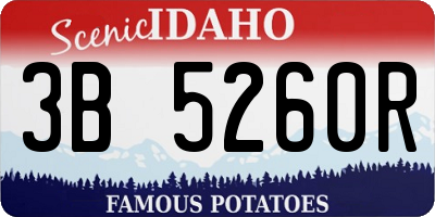 ID license plate 3B5260R
