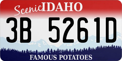 ID license plate 3B5261D