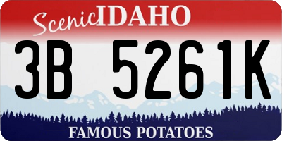ID license plate 3B5261K