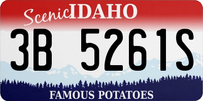 ID license plate 3B5261S