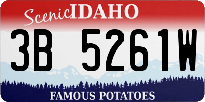 ID license plate 3B5261W