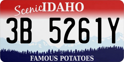ID license plate 3B5261Y