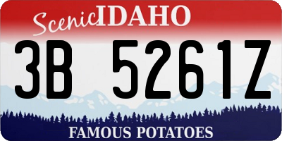 ID license plate 3B5261Z