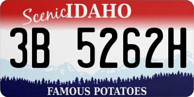 ID license plate 3B5262H