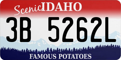 ID license plate 3B5262L