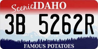 ID license plate 3B5262R