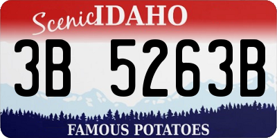 ID license plate 3B5263B