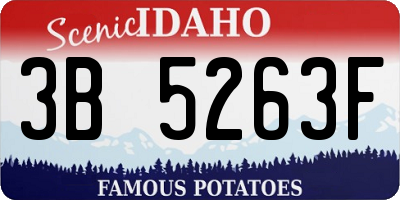 ID license plate 3B5263F