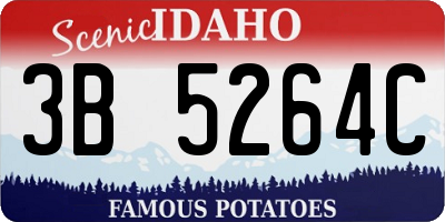 ID license plate 3B5264C