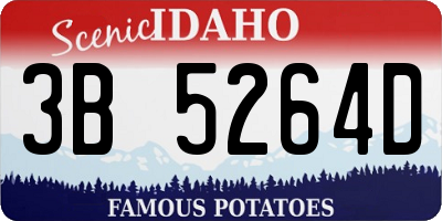 ID license plate 3B5264D