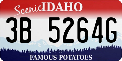 ID license plate 3B5264G