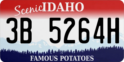 ID license plate 3B5264H