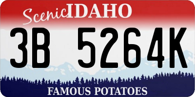 ID license plate 3B5264K
