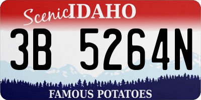 ID license plate 3B5264N