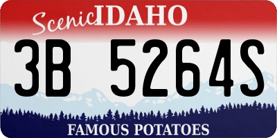 ID license plate 3B5264S