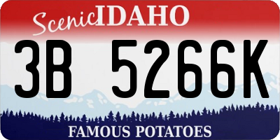 ID license plate 3B5266K