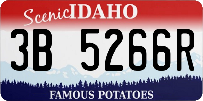 ID license plate 3B5266R