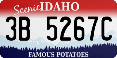 ID license plate 3B5267C