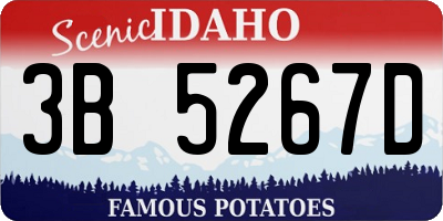 ID license plate 3B5267D