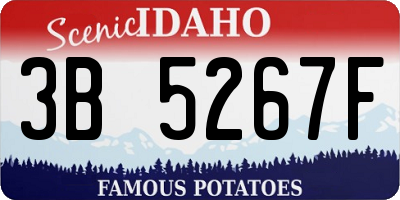 ID license plate 3B5267F