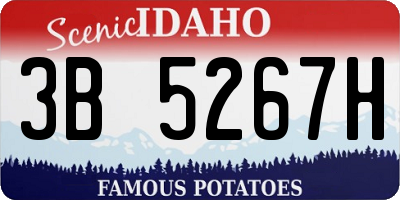 ID license plate 3B5267H